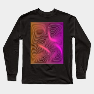 Sunset pattern gradient lines Long Sleeve T-Shirt